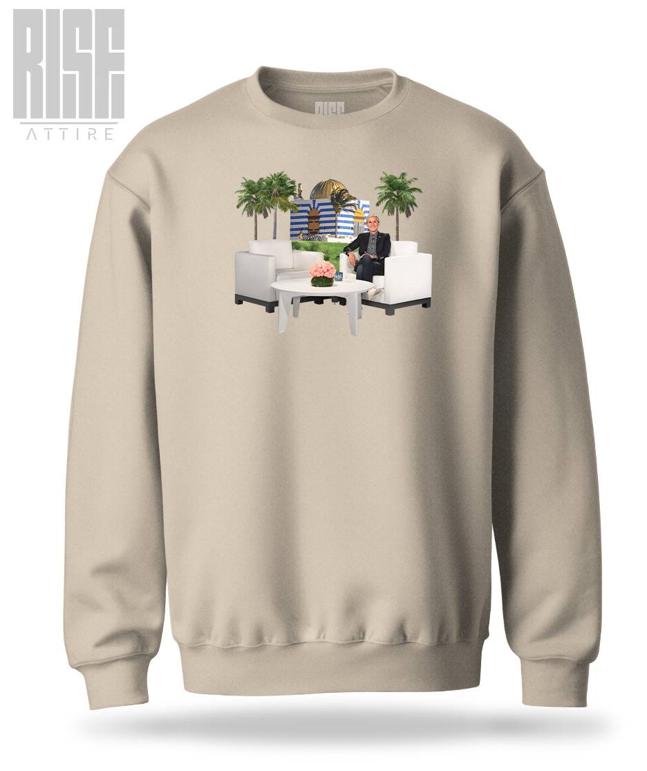 Hell // Epstein // Unisex Sweater Sweatshirt // Sand // Back // RISE ATTIRE