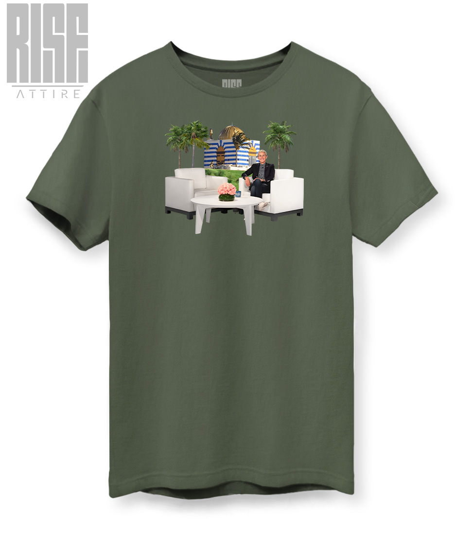 Hell // Epstein // Unisex Cotton Tee // Military Army Green // Front // RISE ATTIRE