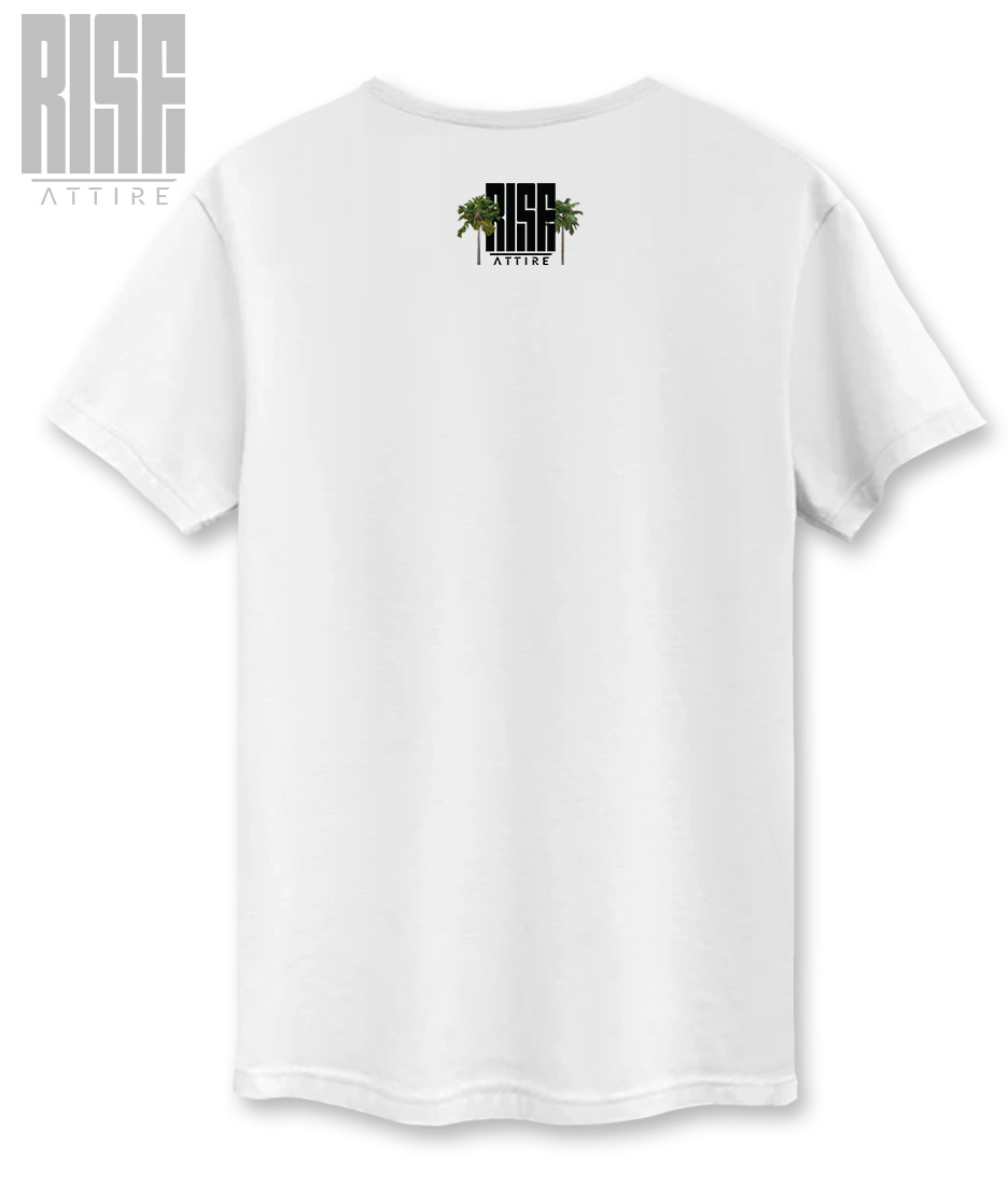 Hell // Epstein // Unisex Cotton Tee // WHITE // Back // RISE ATTIRE