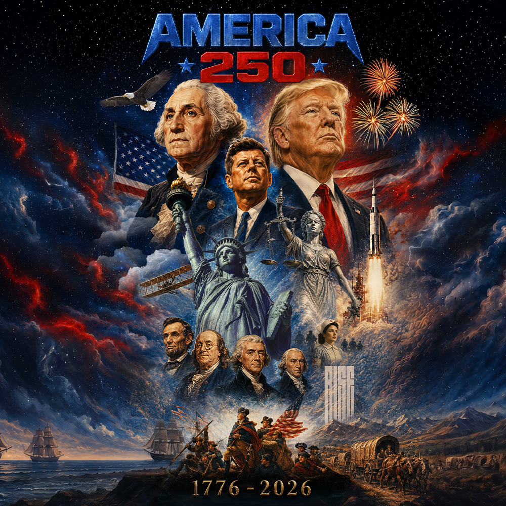 America 250: THE MOVIE // Design Detail // FRONT // RISE ATTIRE