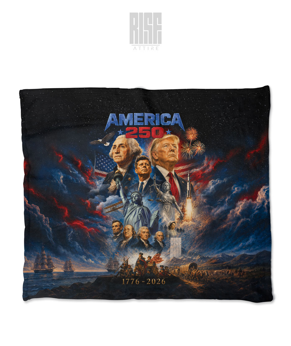 America 250: THE MOVIE // PLUSH THROW BLANKET or SHERPA BLANKET // Made in USA by RISE ATTIRE