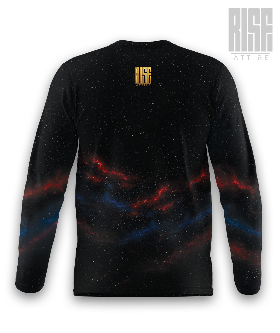 America 250: THE MOVIE // Mens Unisex Premium Long Sleeve Tee // BACK // RISE ATTIRE