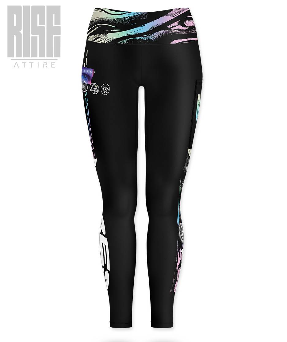 VIBES 02 V3 // Womens Premium Sports Leggings // Front // Vibes Signature Series // RISE ATTIRE
