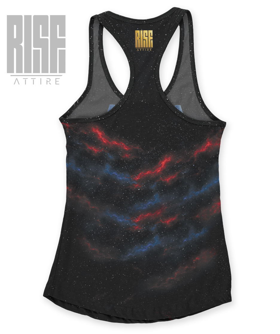 America 250: THE MOVIE // Womens Premium Tank Top // BACK // RISE ATTIRE
