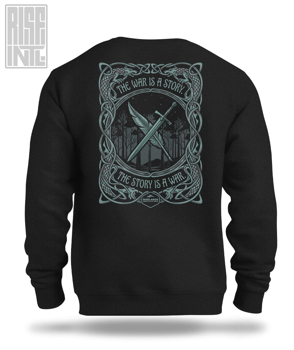War of Stories // Black // 50-50 Heavy Blend Fleece Crew Sweatshirt // Unisex // DTG