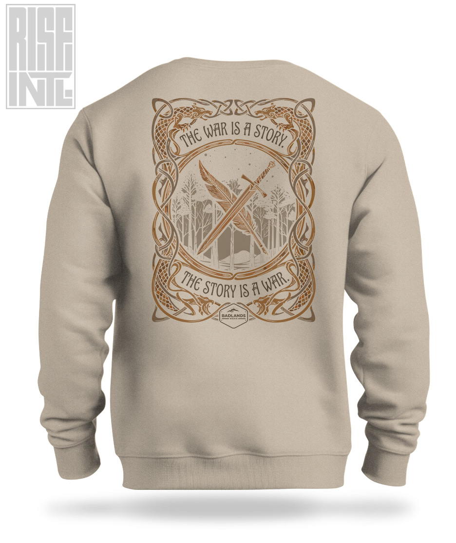 War of Stories // Sand // 50-50 Heavy Blend Fleece Crew Sweatshirt // Unisex // DTG