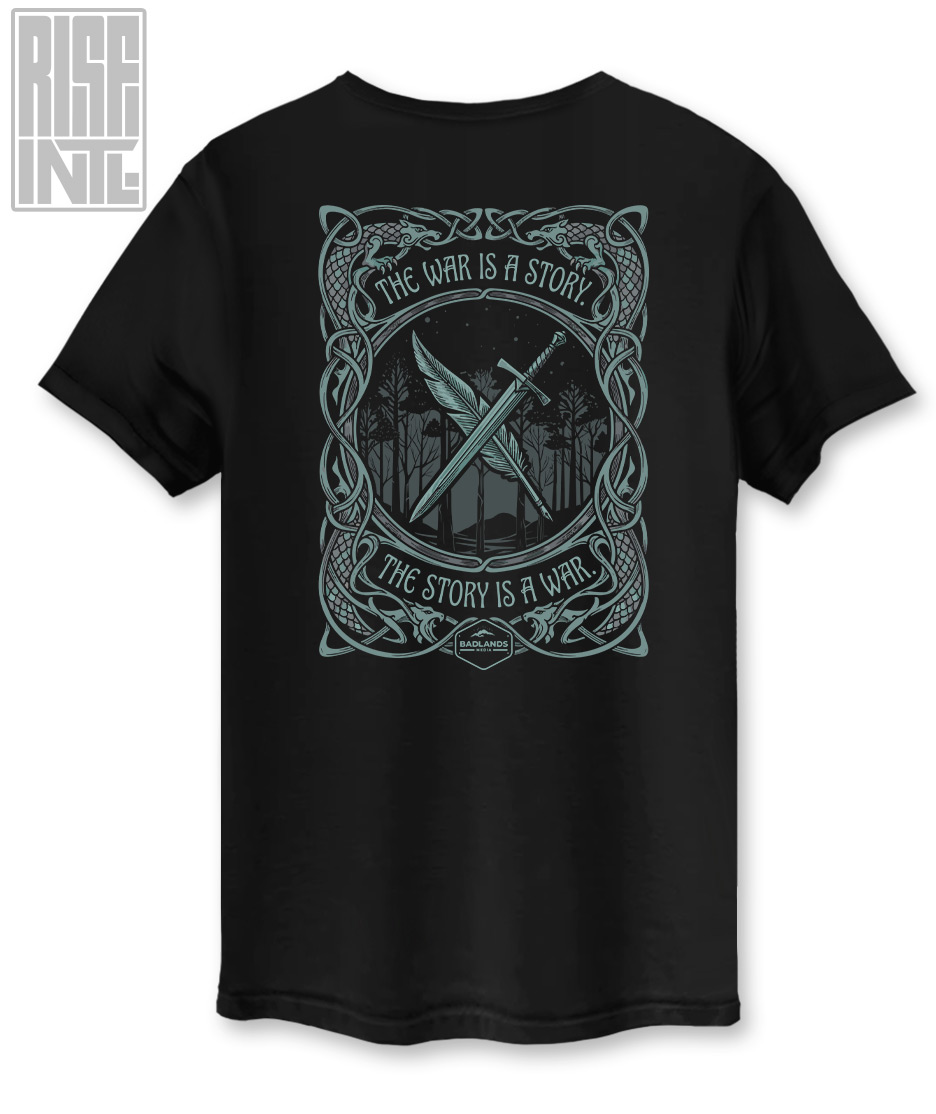 The War of Stories // Badlands Media // RISE INTL // Unisex Cotton Tee // Black