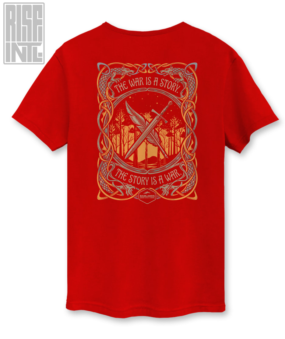 War of Stories // Badlands Media // RISE INTL // Unisex Cotton Tee // Red