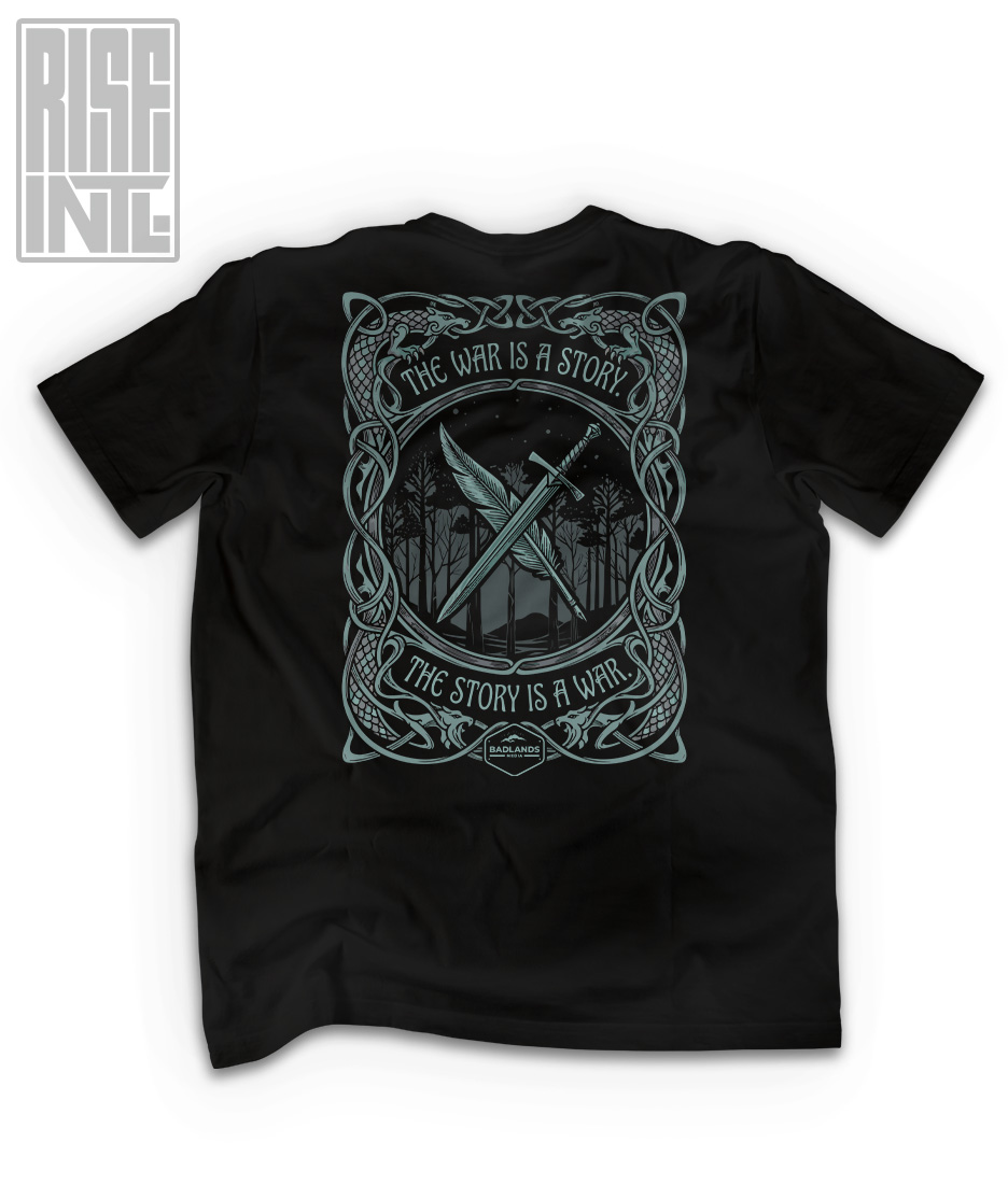 The War of Stories // Badlands Media // RISE INTL // Unisex Cotton HEAVYWEIGHT Tee // Black